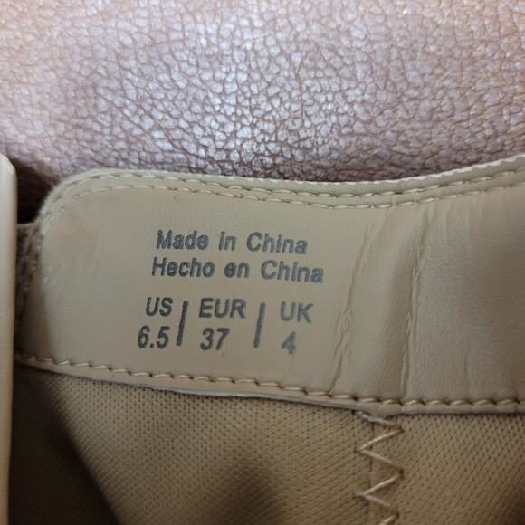 Market & Spruce Tan Faux Suede Chunky Ankle Boots Size 8.5 Neutral Minimalist - Picture 5 of 10